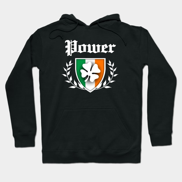 Power Shamrock Crest Hoodie by robotface